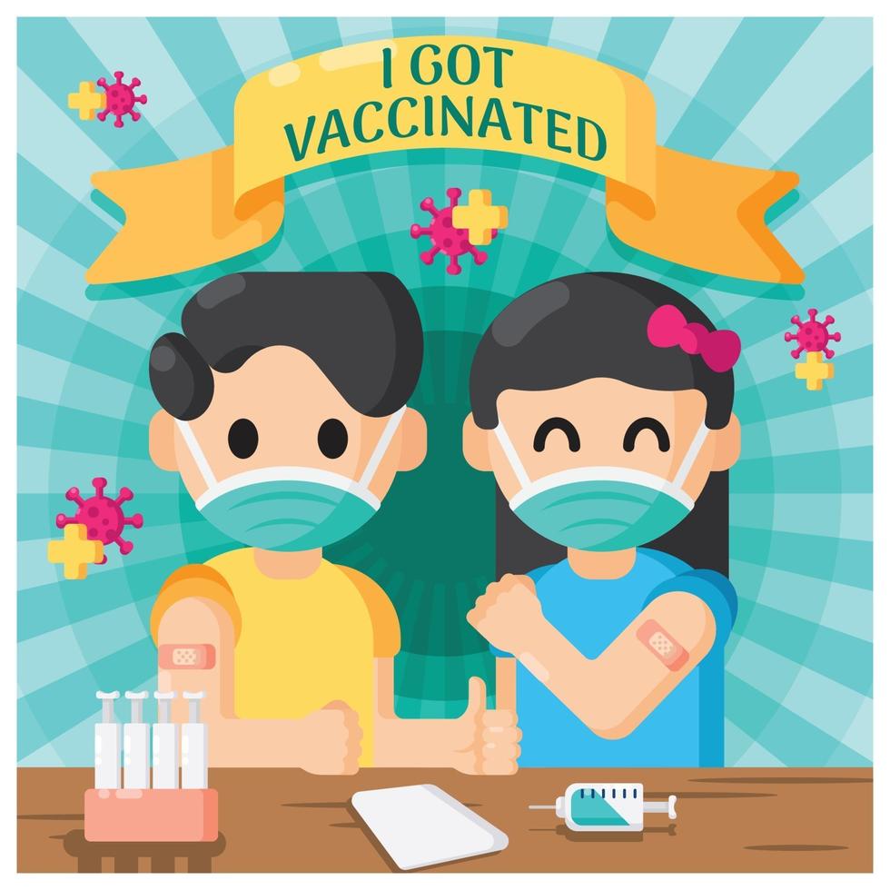 Proud to be Vaccinated vector