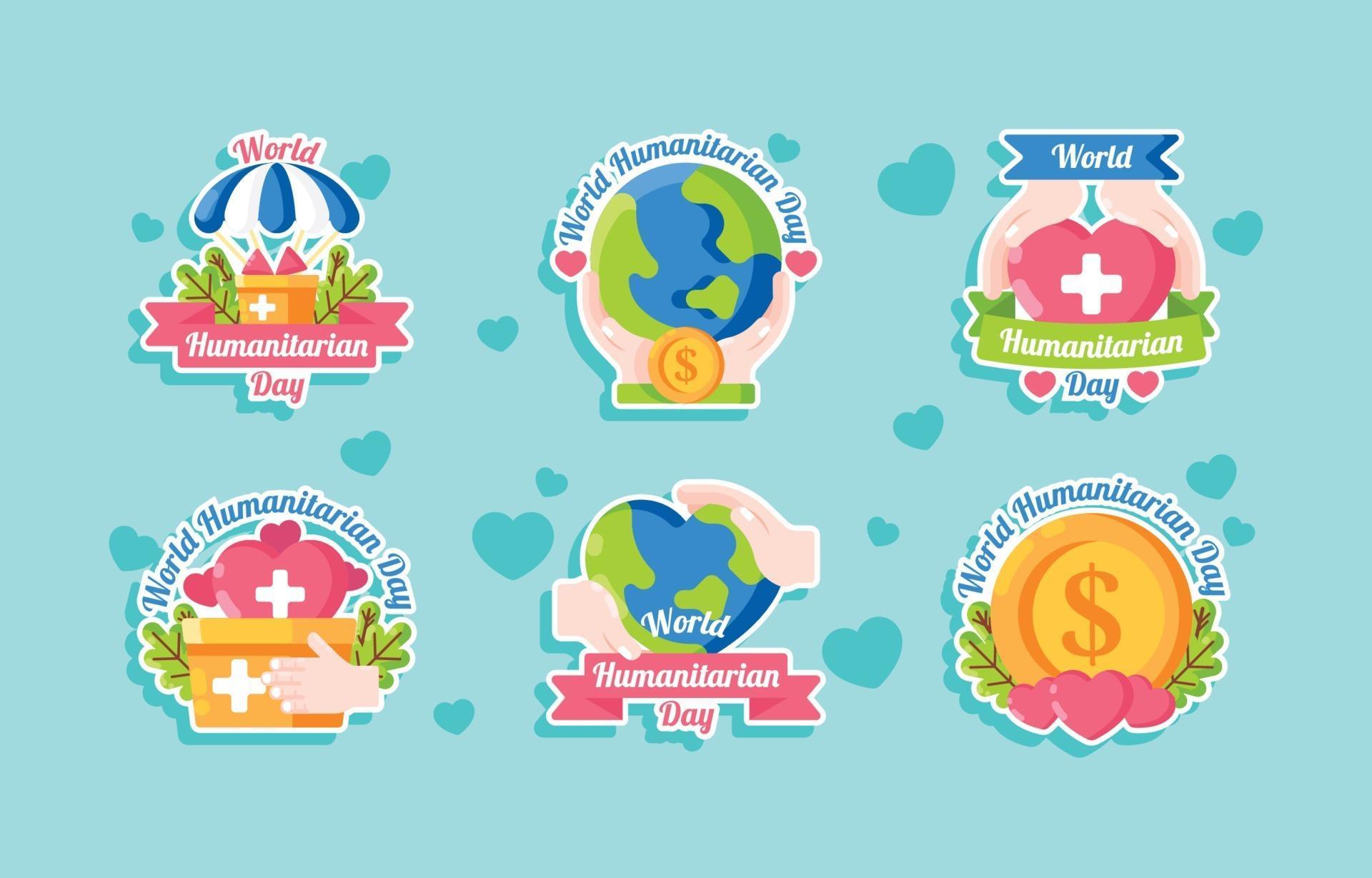 Quiz & worksheet World Humanitarian Day Sticker 3106194 Vector Art at Vecteezy