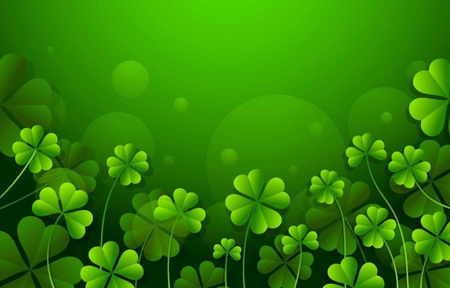 Clover with Green Background vector