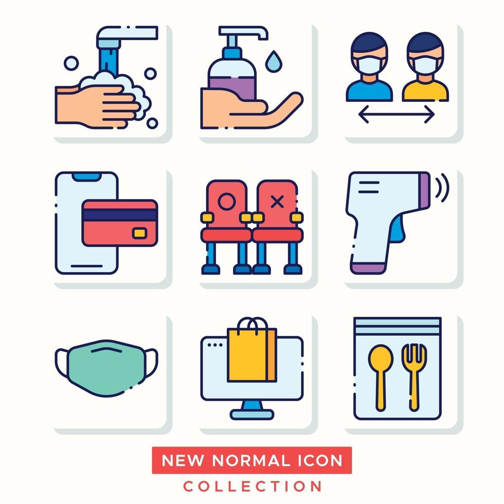 Contactless Activity in New Normal Era Icon vector