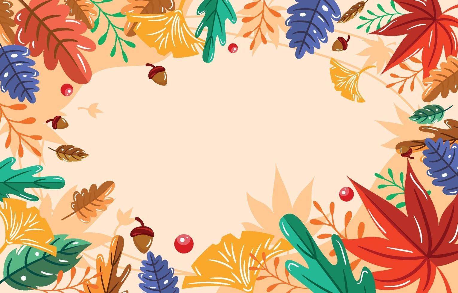 fondo floral de otoño vector