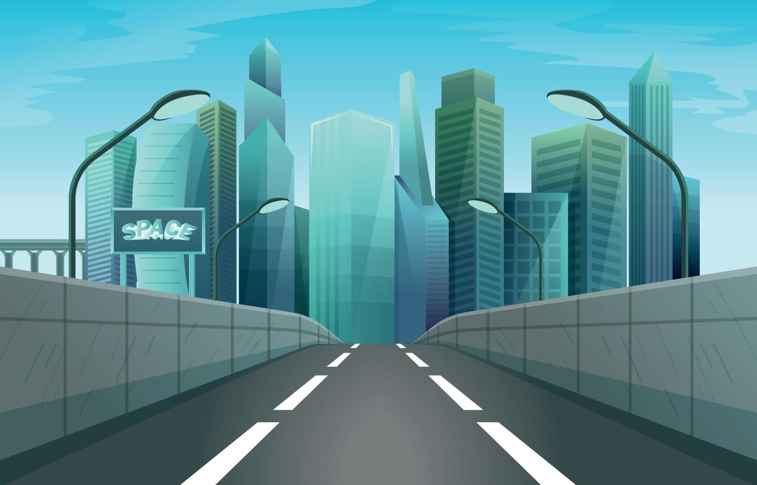 fondo de paisaje urbano de atmósfera urbana vector