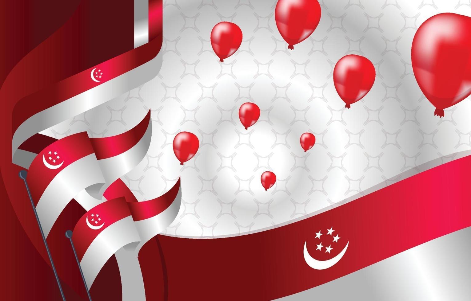Singapore Independence Day Background vector