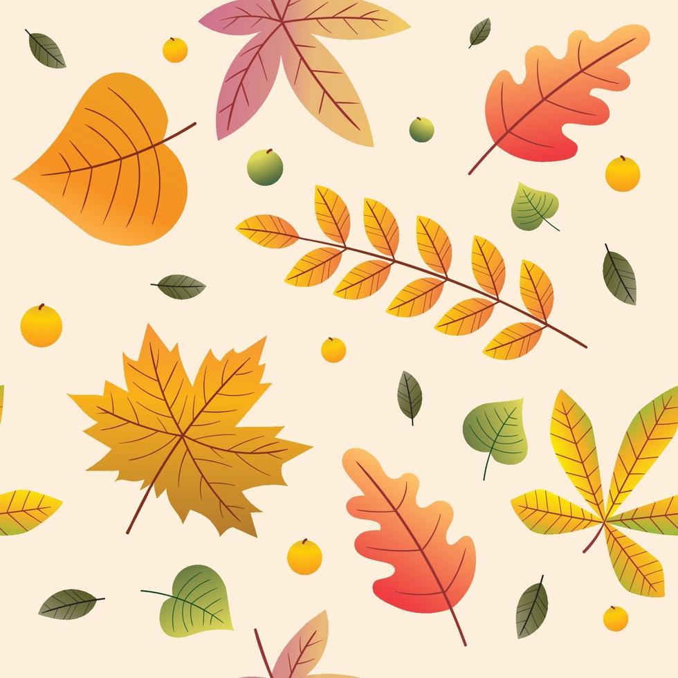 Leaves Autumn Seamless Pattern vector