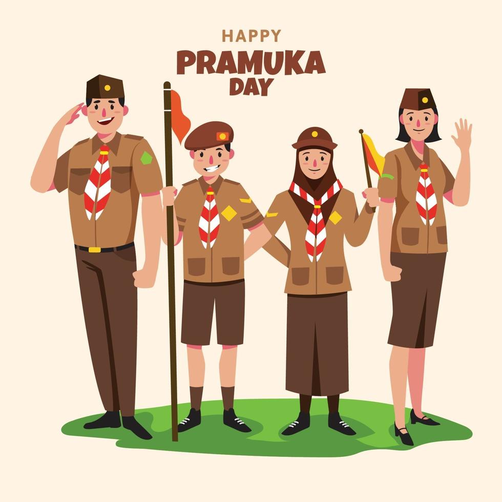 Happy Pramuka Day vector