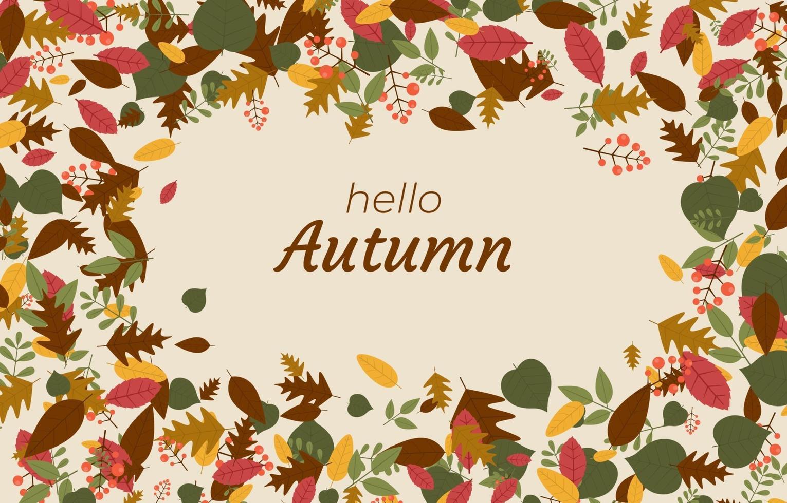 Autumn Floral Background vector