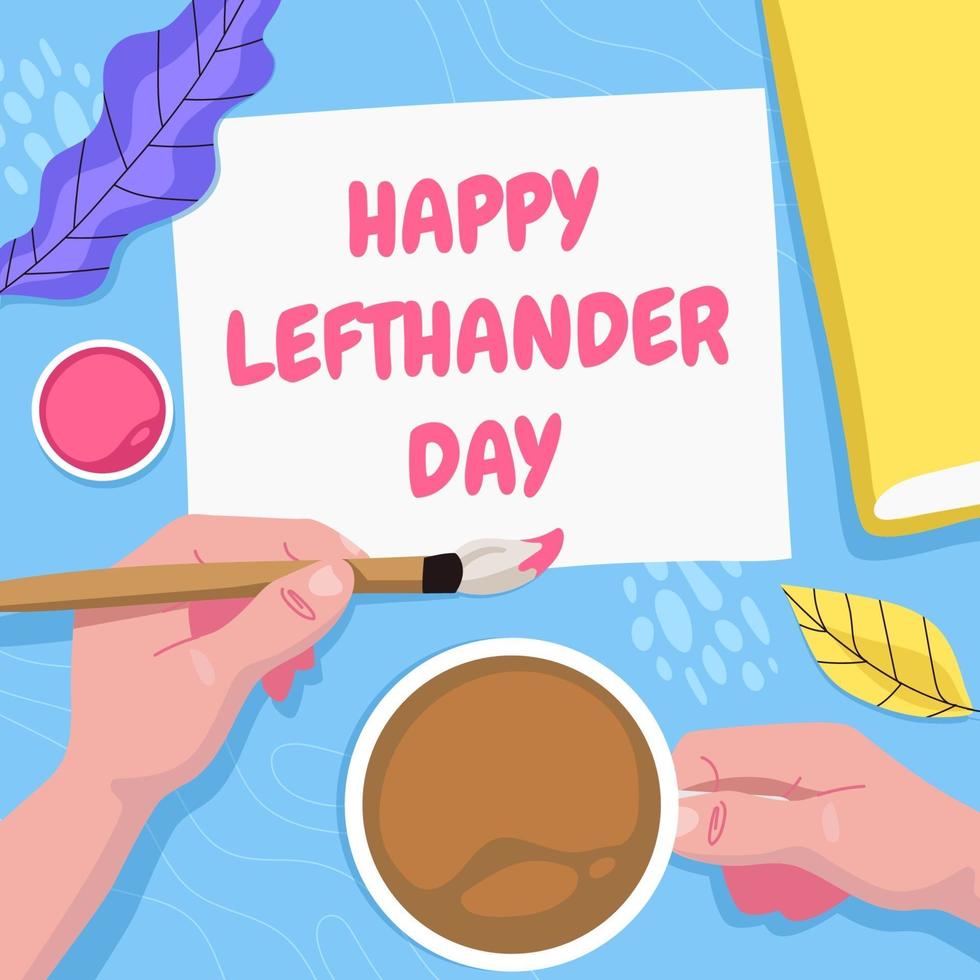 Happy Lefthanders Day vector