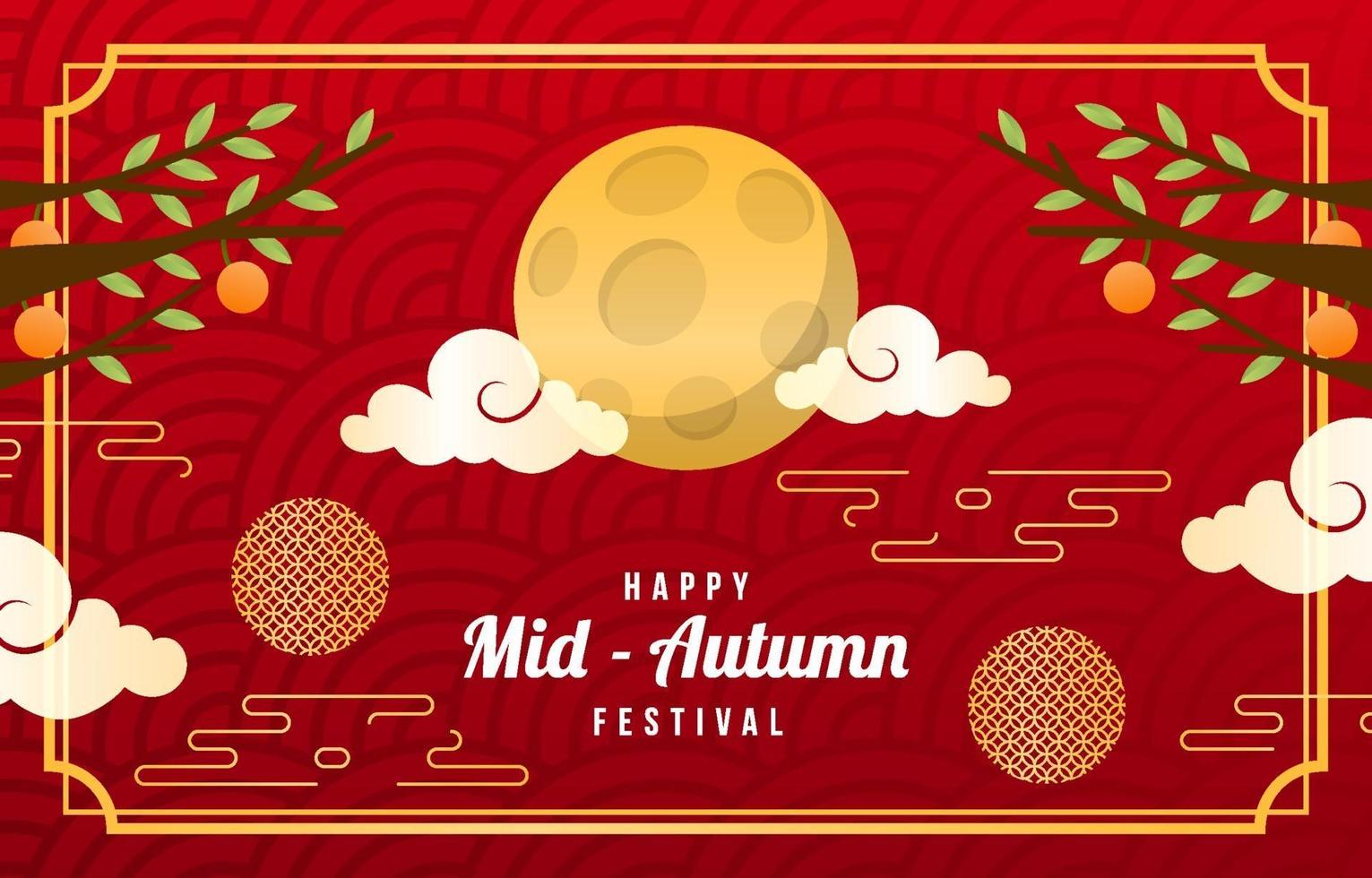 Mid-Autumn Festival Background vector