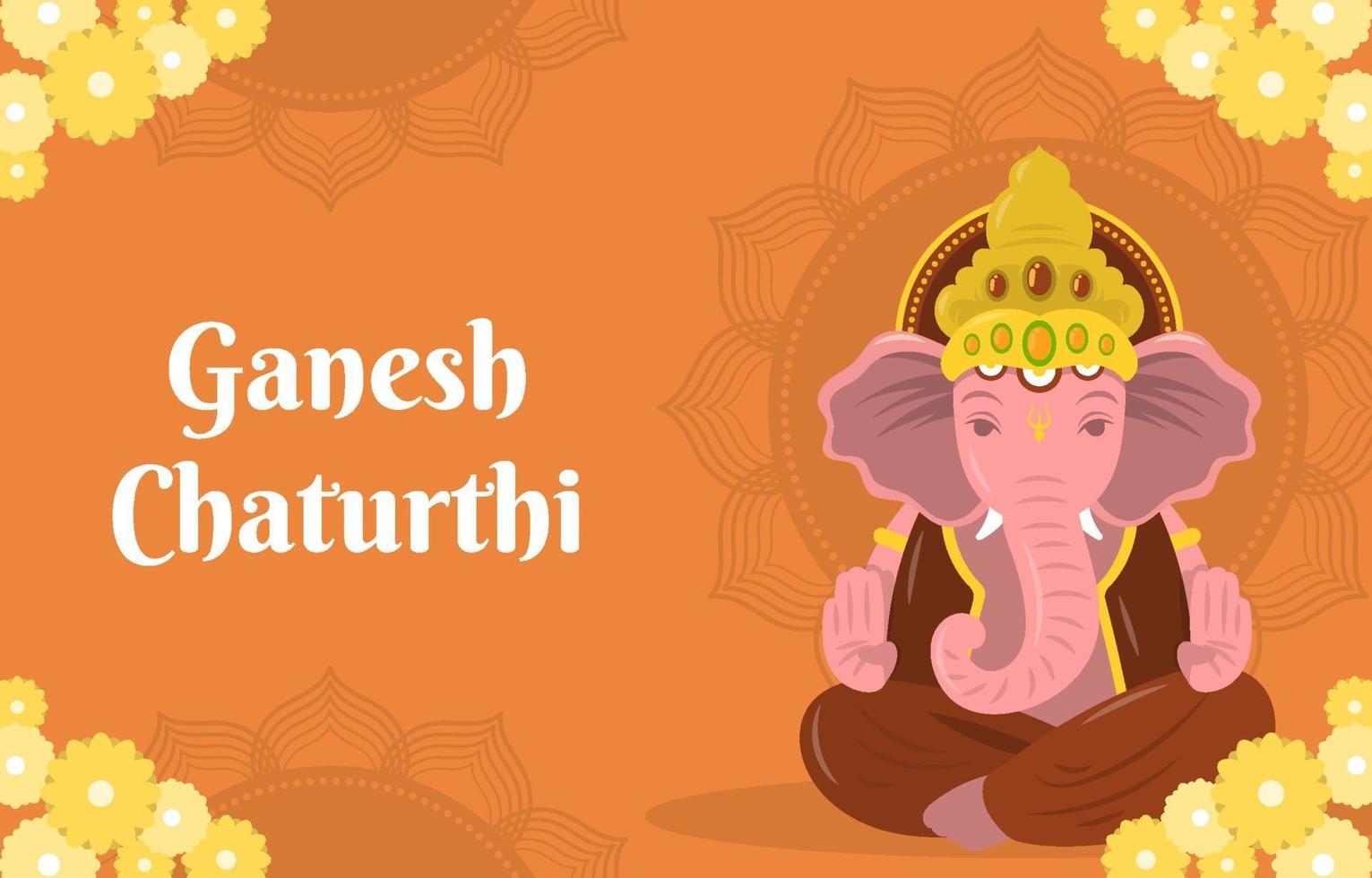 Ganesh Chaturthi India Background vector