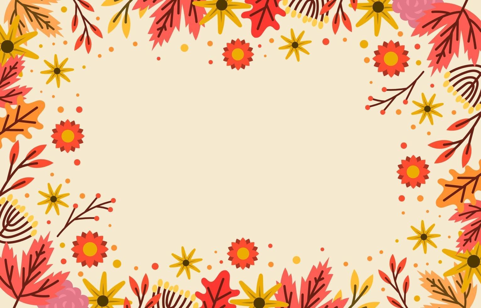 Autumn Floral Background vector