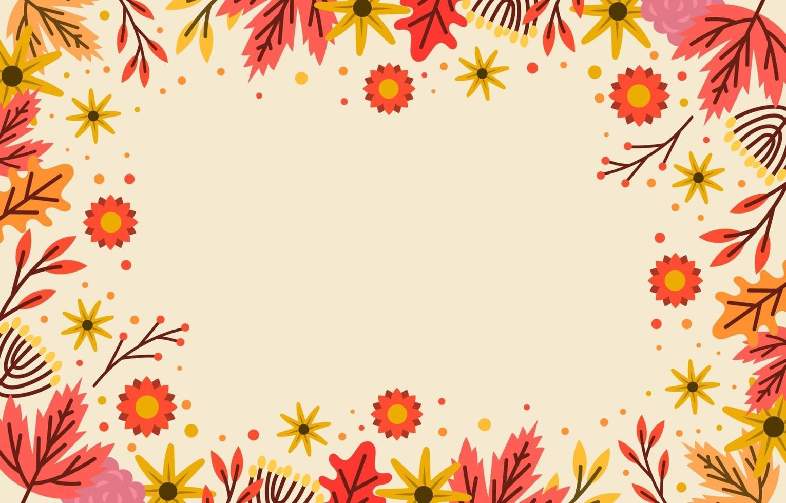 fondo floral de otoño vector