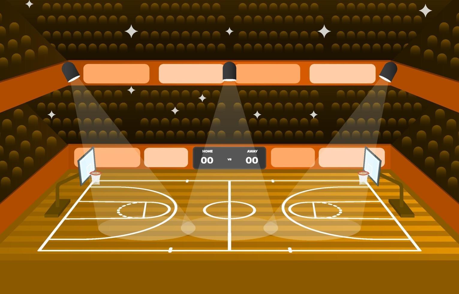 fondo del estadio de baloncesto vector