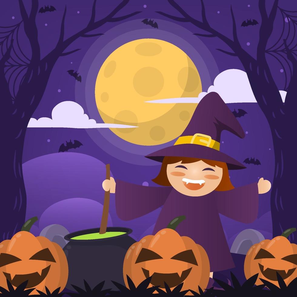 Cute Halloween Celebration vector