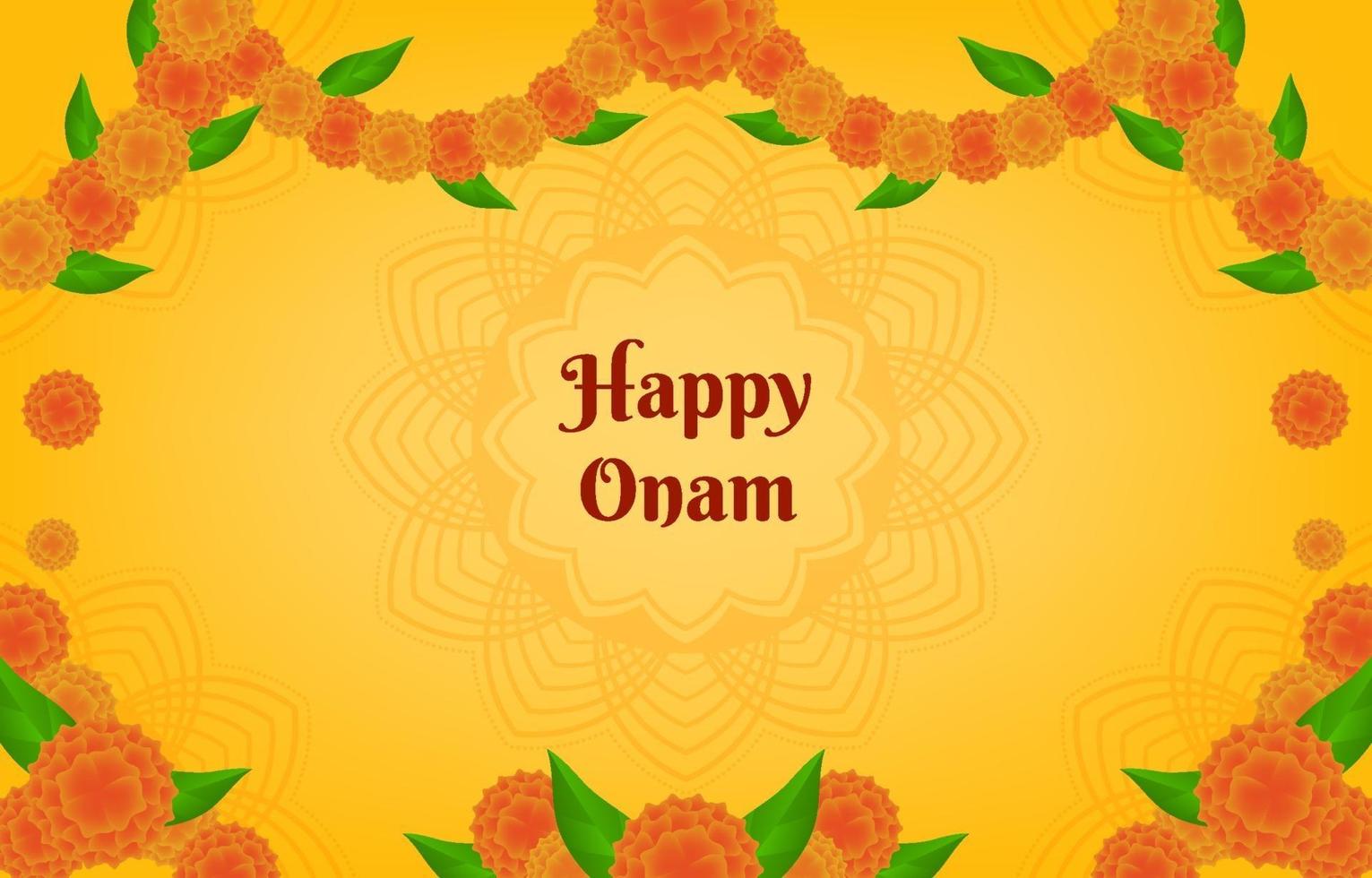 fondo de fiesta de onam india vector