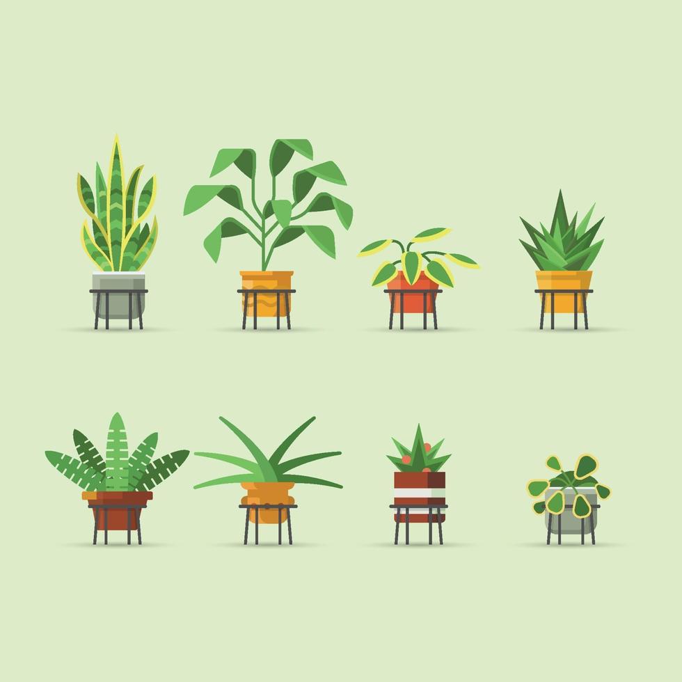 Collection of Tree Icon Set Concept vector