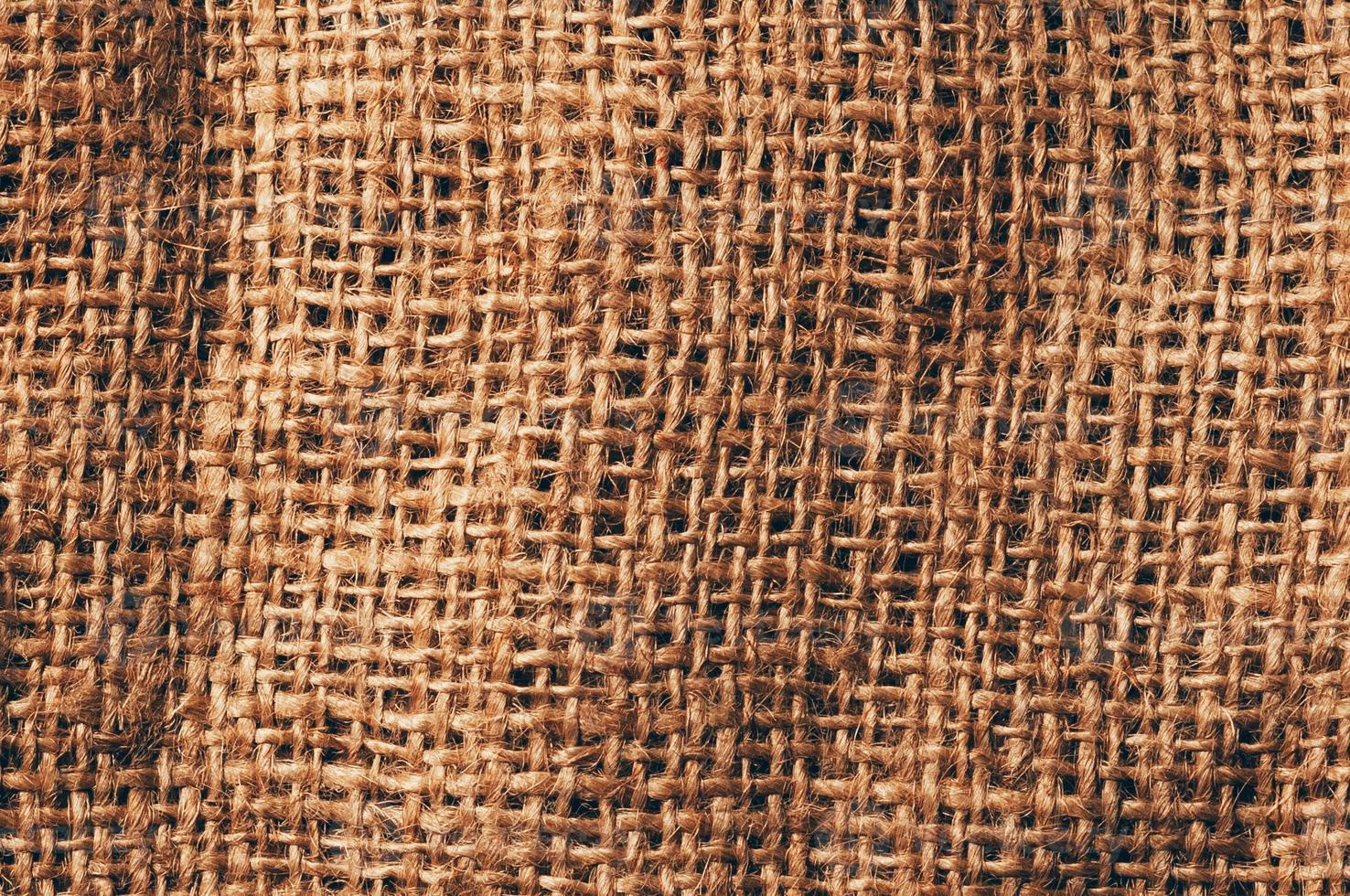 Flax burlap texture background, detailed closeup view photo