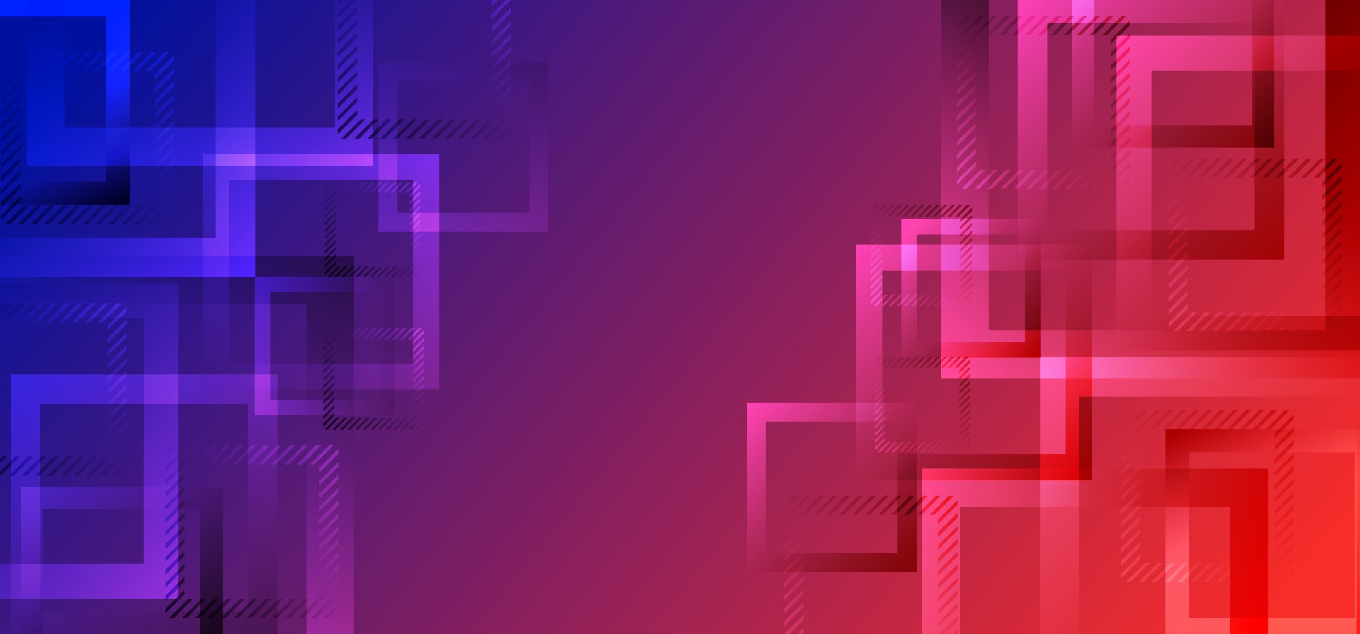Banner web modern abstract geometric square border shape design red and