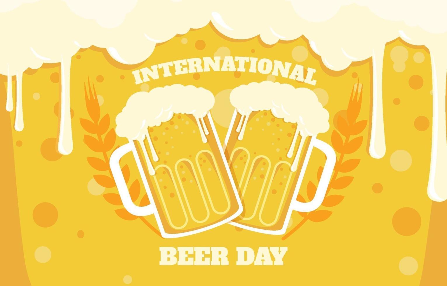 fondo del día internacional de la cerveza vector