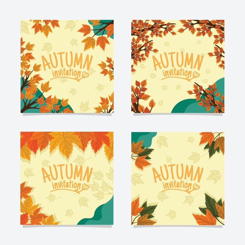 Autumn Invitation Card vector