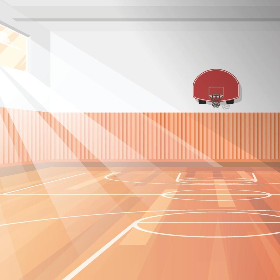 cancha de baloncesto cubierta vector