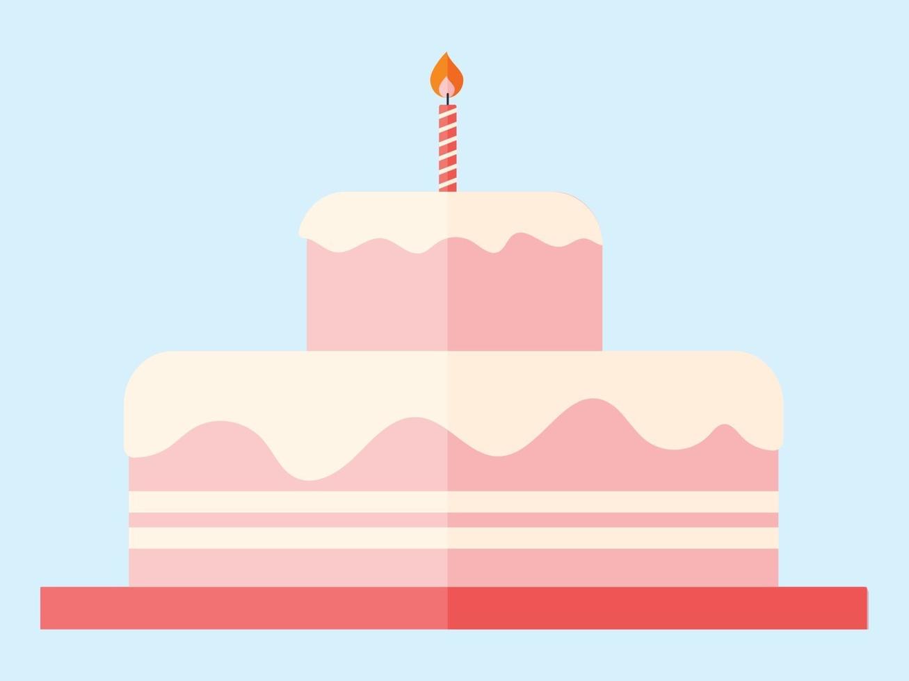 pastel de cumpleaños en capas vector