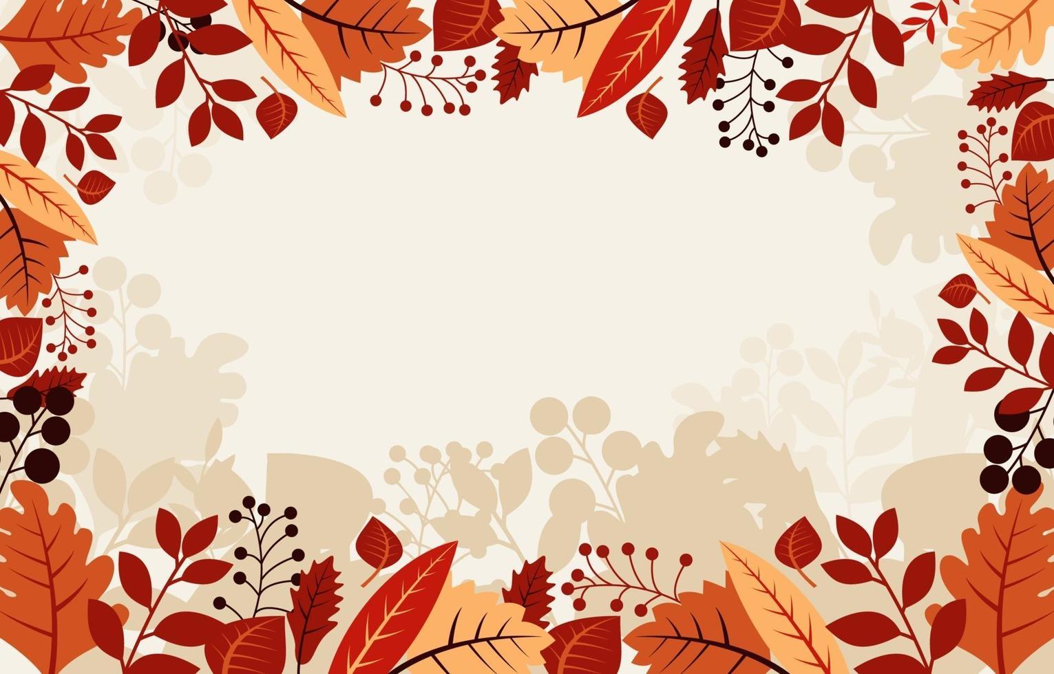 Fondo colorido del marco del ornamento floral del otoño vector