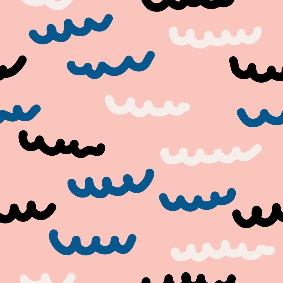 Doodle seamless abstract pattern for baby fabric textile vector