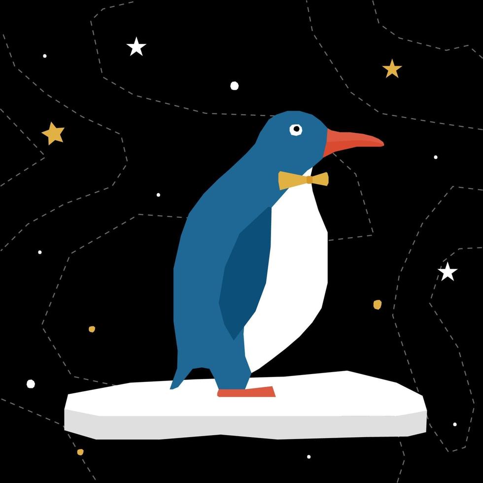 Fondo abstracto del modelo del pingüino del corte del papel. vector