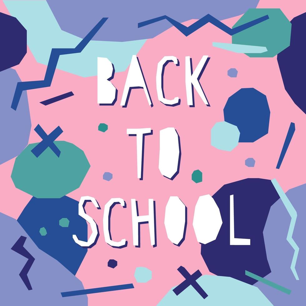 Back to school. Childish art for design school party advertising vector