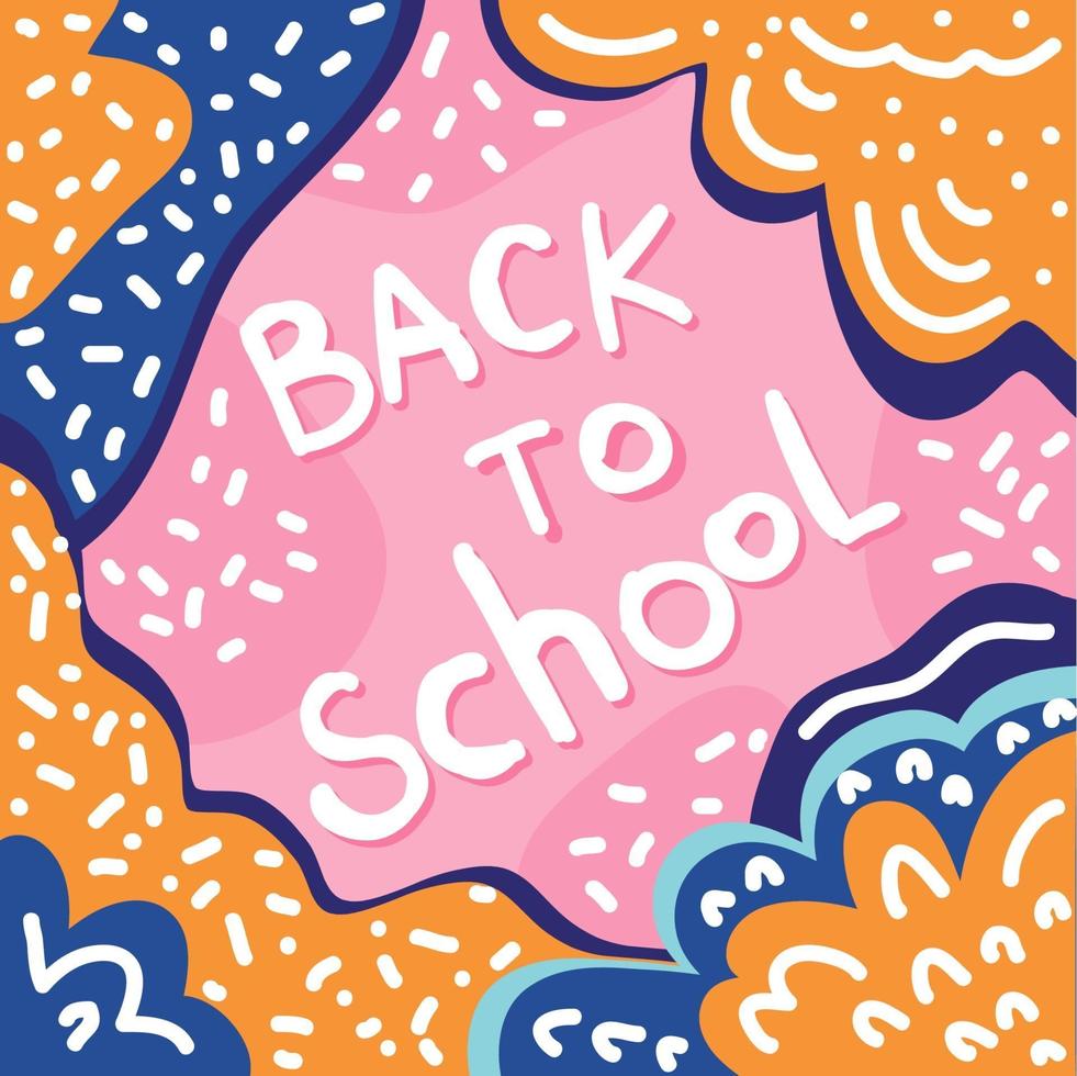 Back to school. Childish art for design school party advertising vector