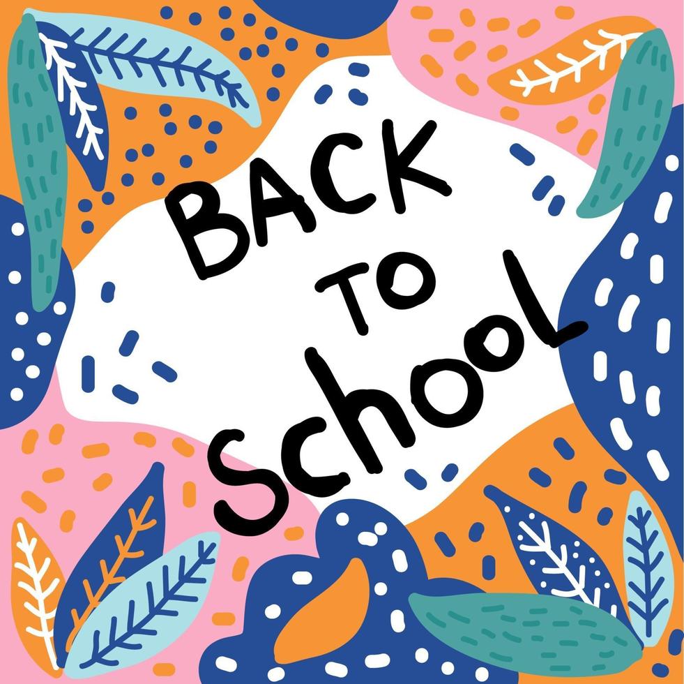 Back to school. Childish art for design school party advertising vector