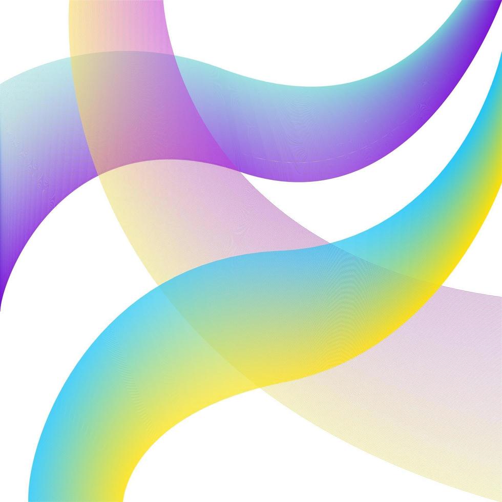 Abstract gradient fluid elements line pattern vector