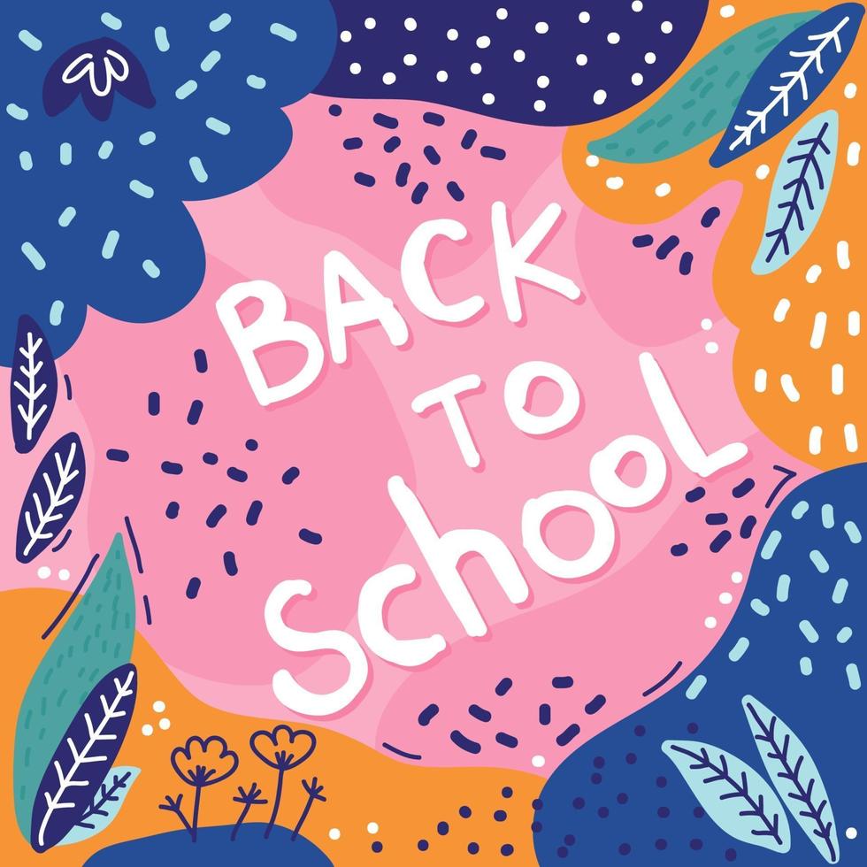 Back to school. Childish art for design school party advertising vector