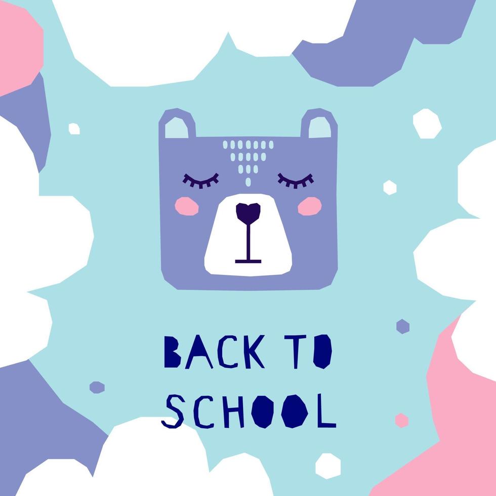 Back to school. Handmade childish crafted background vector