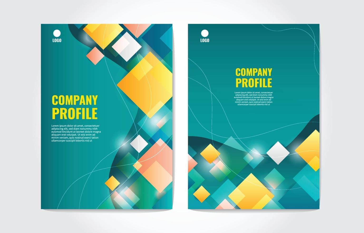 Company Profile Background Template Set vector