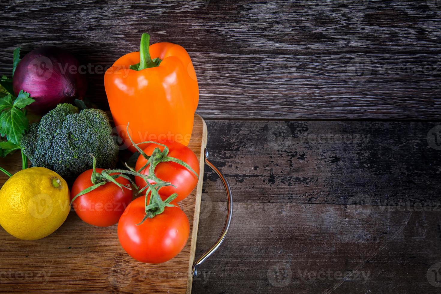 Healthy Fresh Mix of Raw Vegetable Composition photo