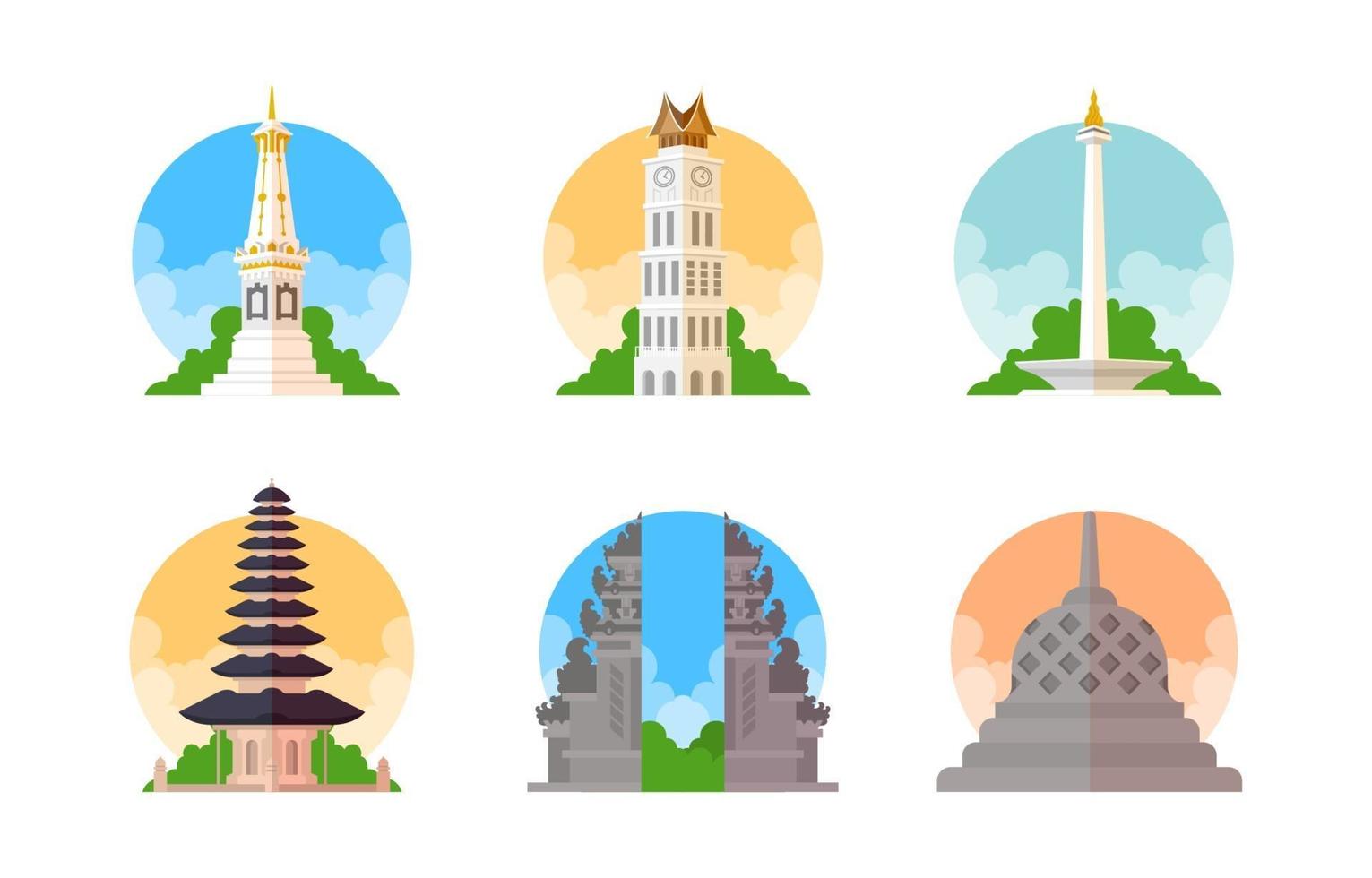 Indonesia Landmark Icon vector