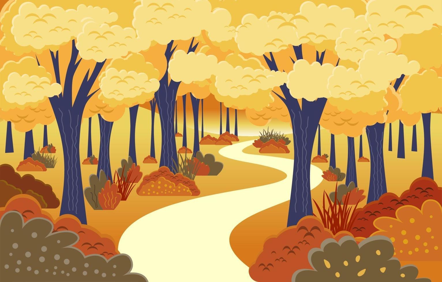 Autumn Scenery Landscape Background vector