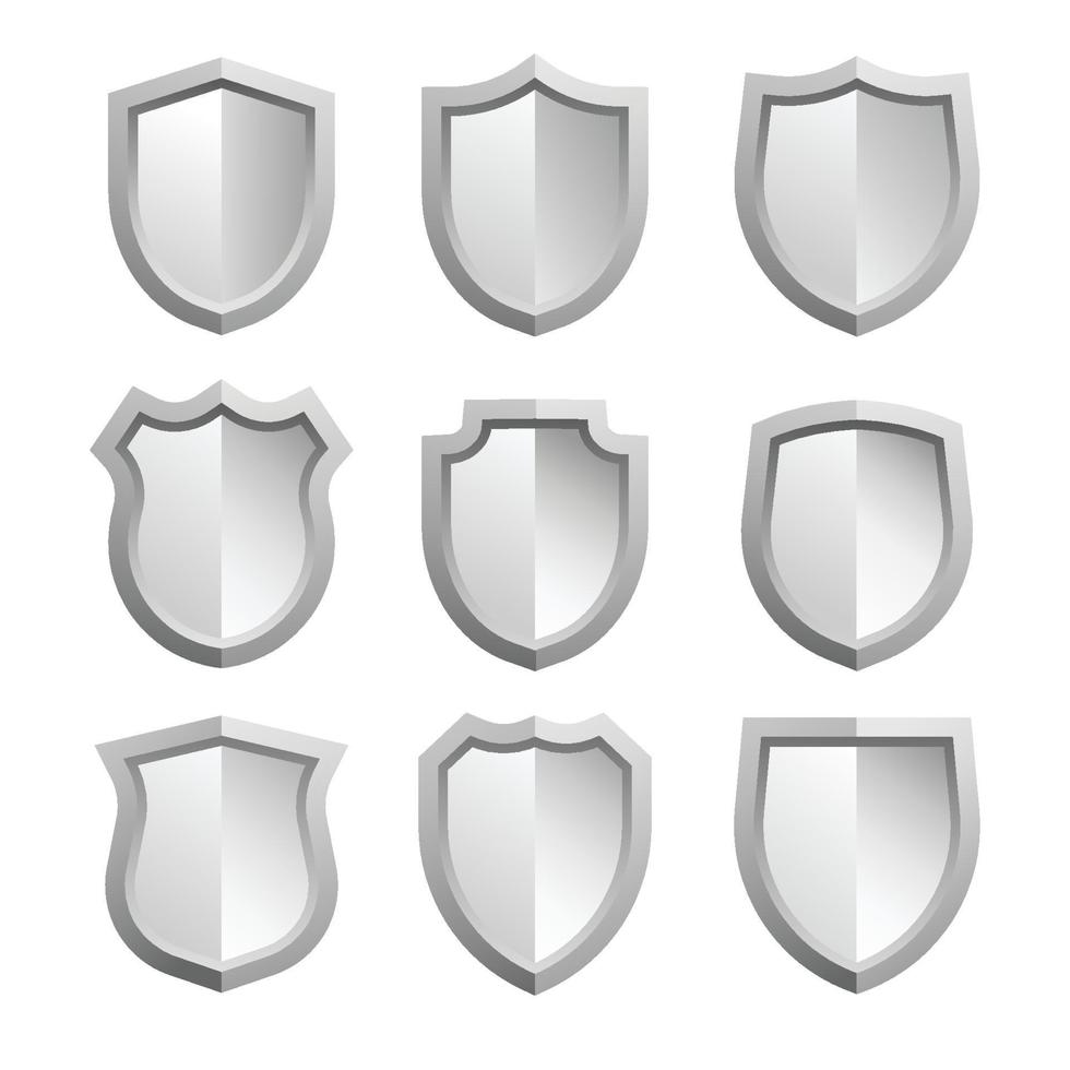 Iron Shield Badges Free Vector Icon Pack