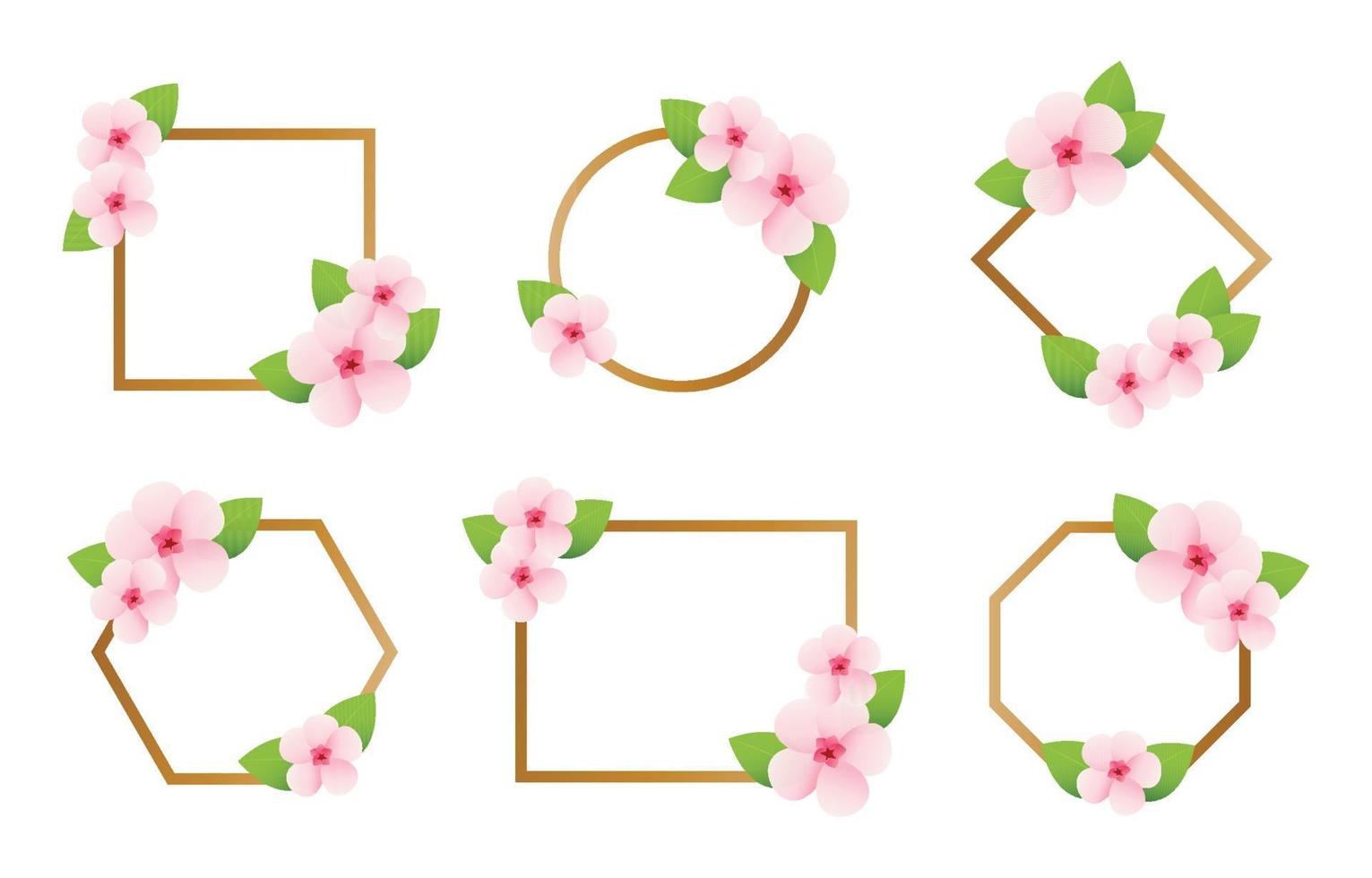 Floral Frame Design Template vector