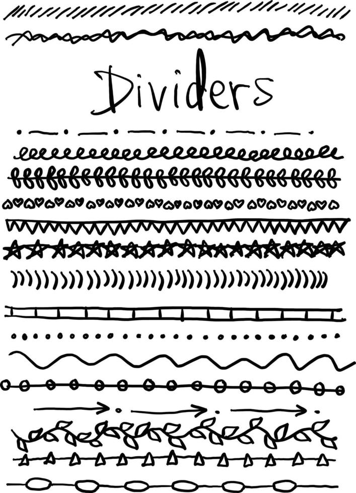 divisores establecer ilustración vectorial vector