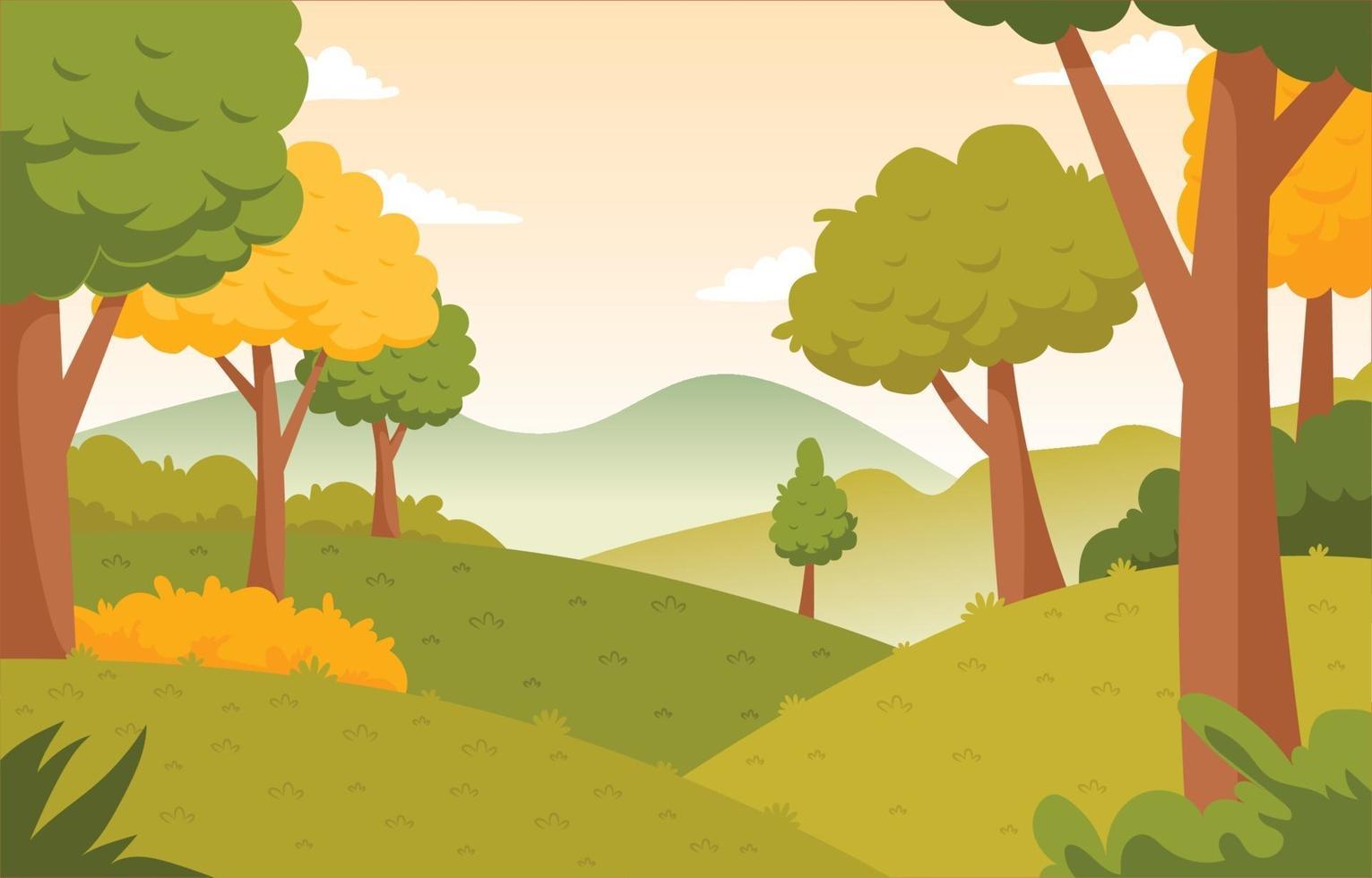 Autumn Landscape View vector