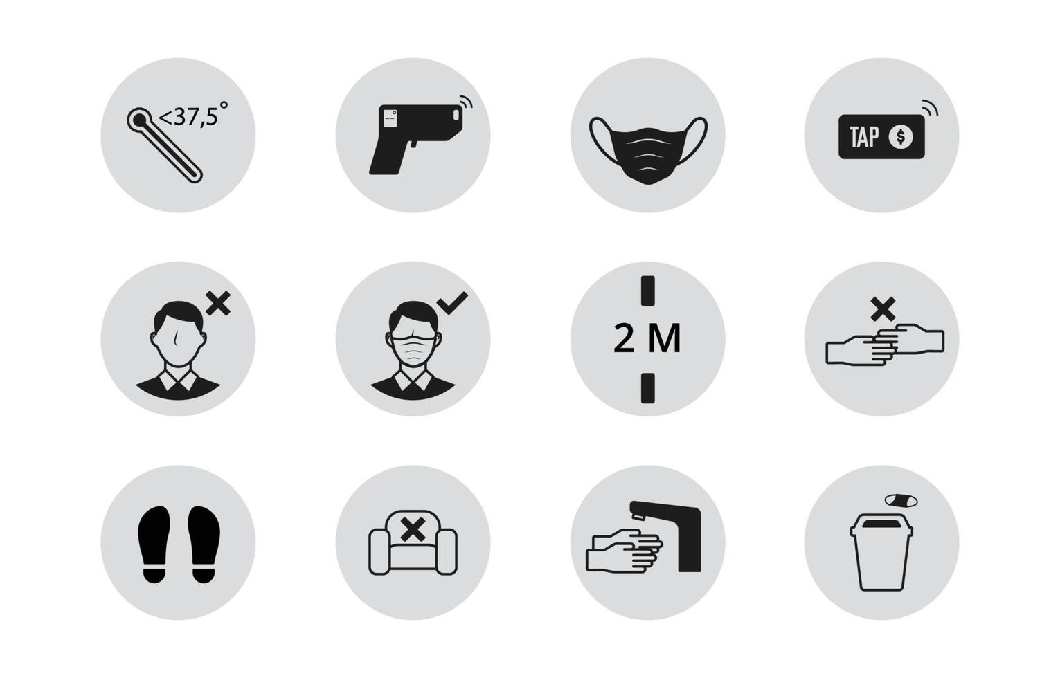 New Normal Protocols Signage vector