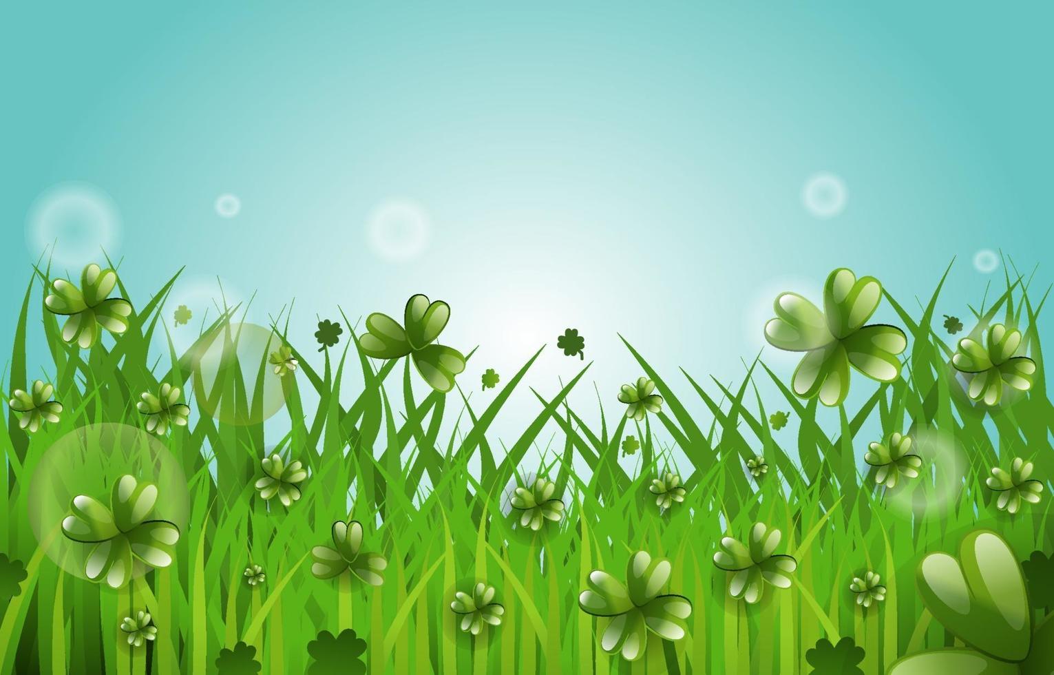 clover field backgrouund vector