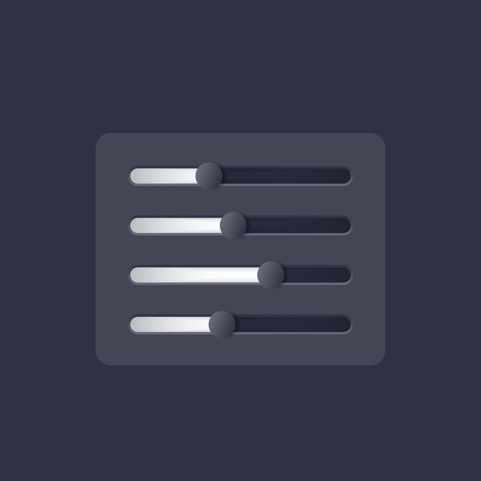 slider bar vector