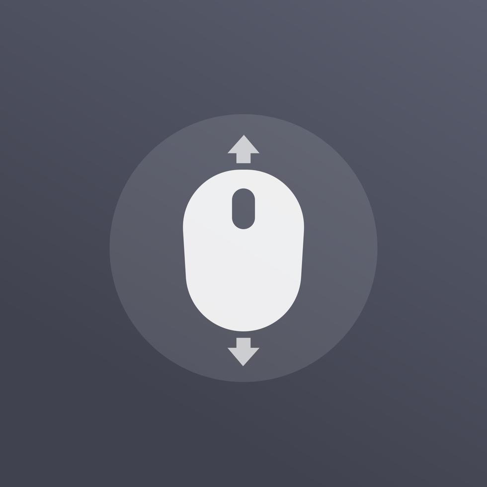 scroll down and up with computer mouse icon vector