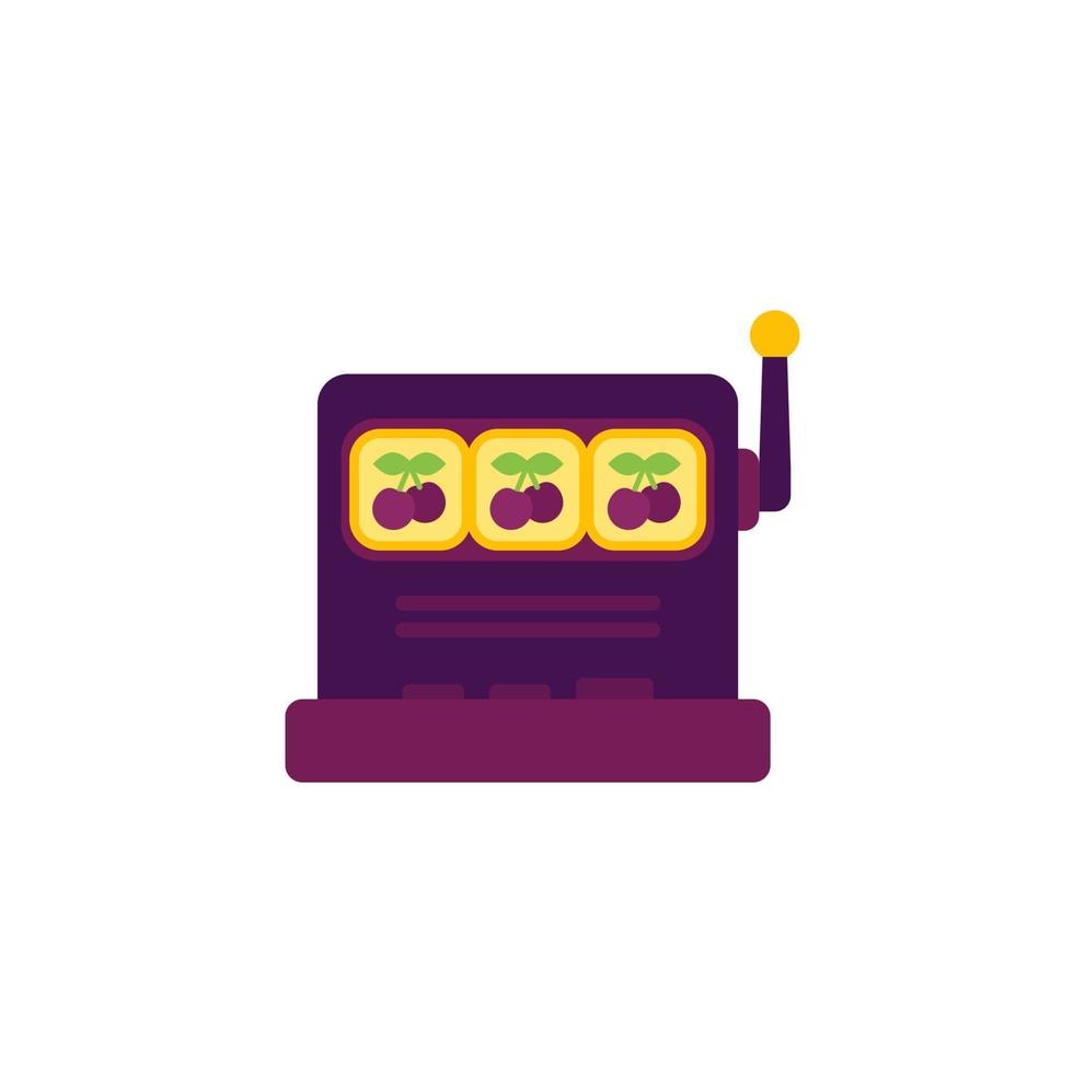 slot machine vector flat icon