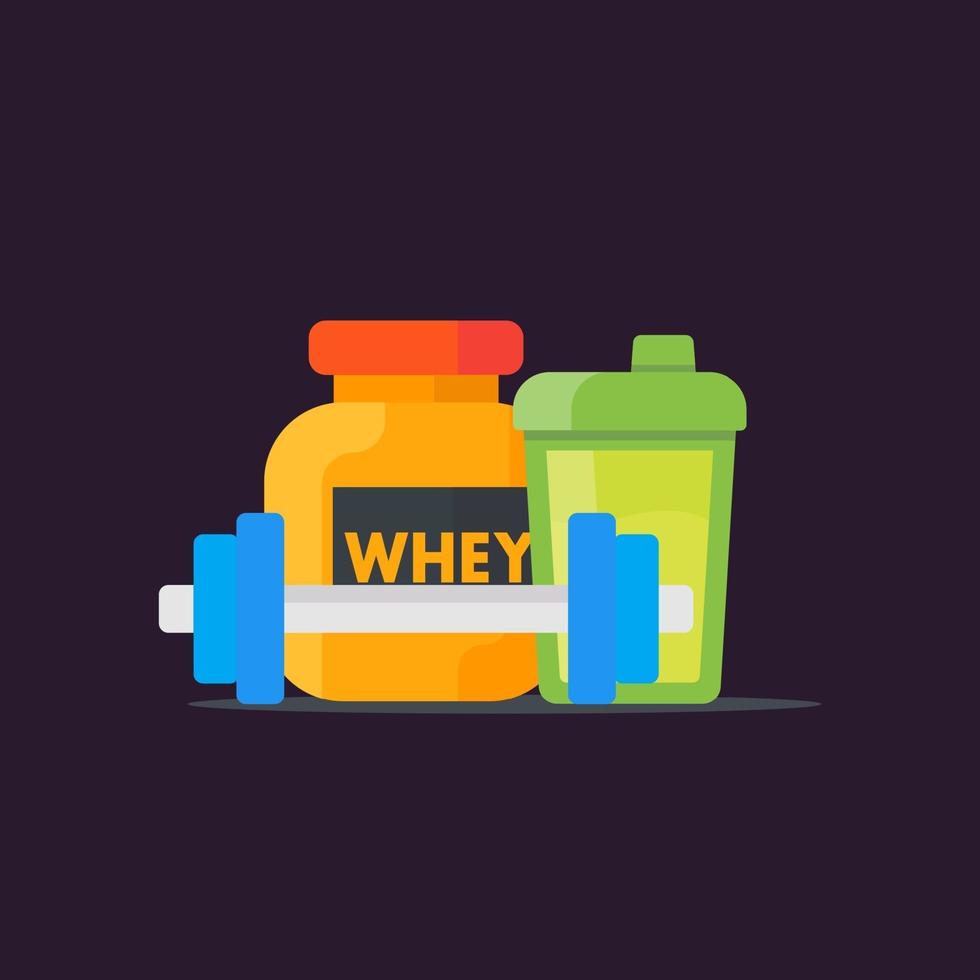 sport nutrition icon in flat style vector