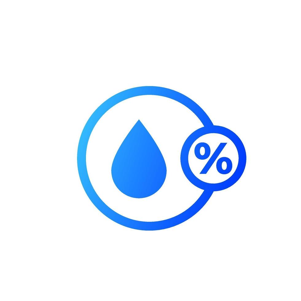 Humidity, hygrometer vector icon