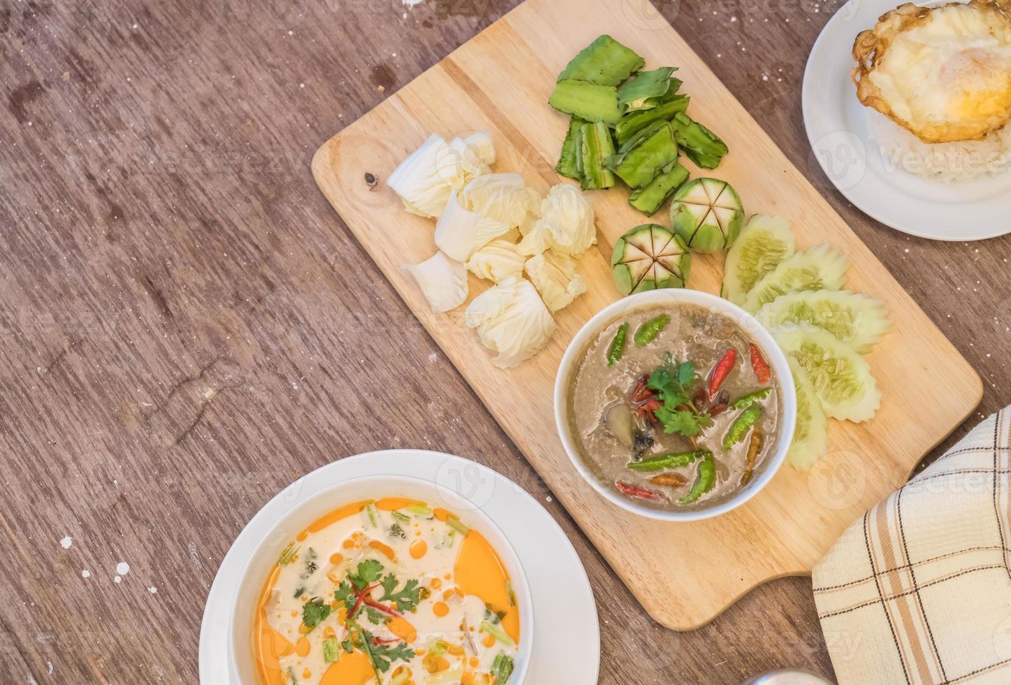 Crab in coconut soup or Crab stew photo